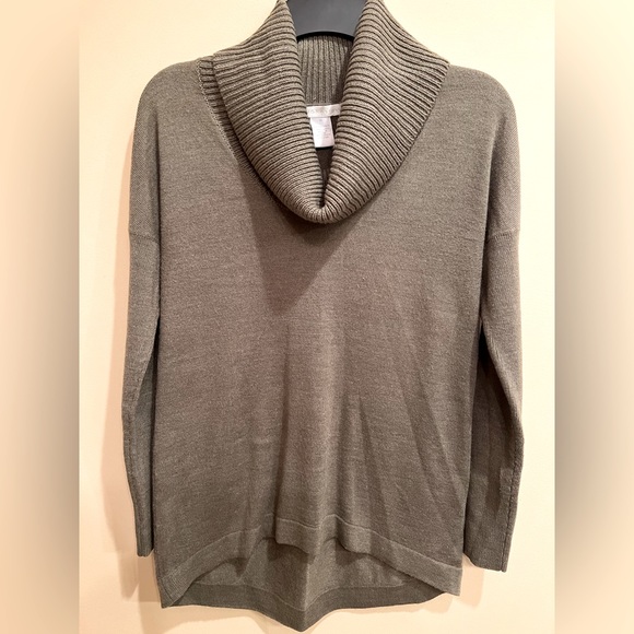 Sage color high low cowl sweater M - Picture 1 of 7